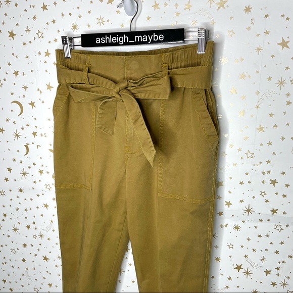 Cabi | Discovery Trouser Paperbag Tie Waist Chino Pants Tan Size 4 - Picture 3 of 15